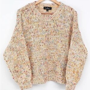 Lulu's Beige Knit Sweater